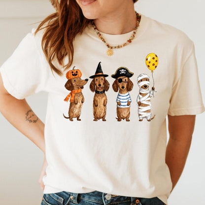 Funny Weiner Dog Costume Halloween Tee