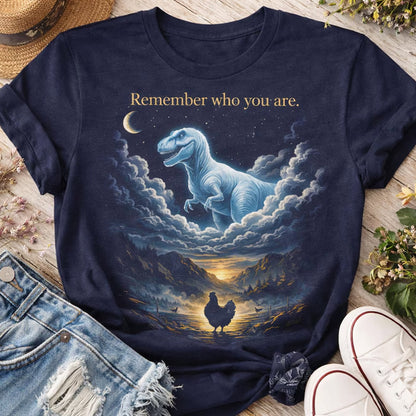 T-Rex Chicken Evolution Shirt, Remember Who You Are Graphic Tee