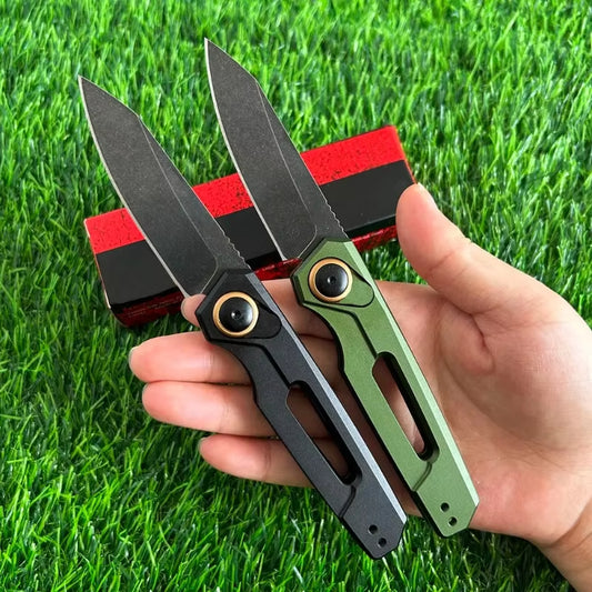 Manto™ Pocket Folding Knife – Aluminum Handle, Outdoor Camping & Utility Knife