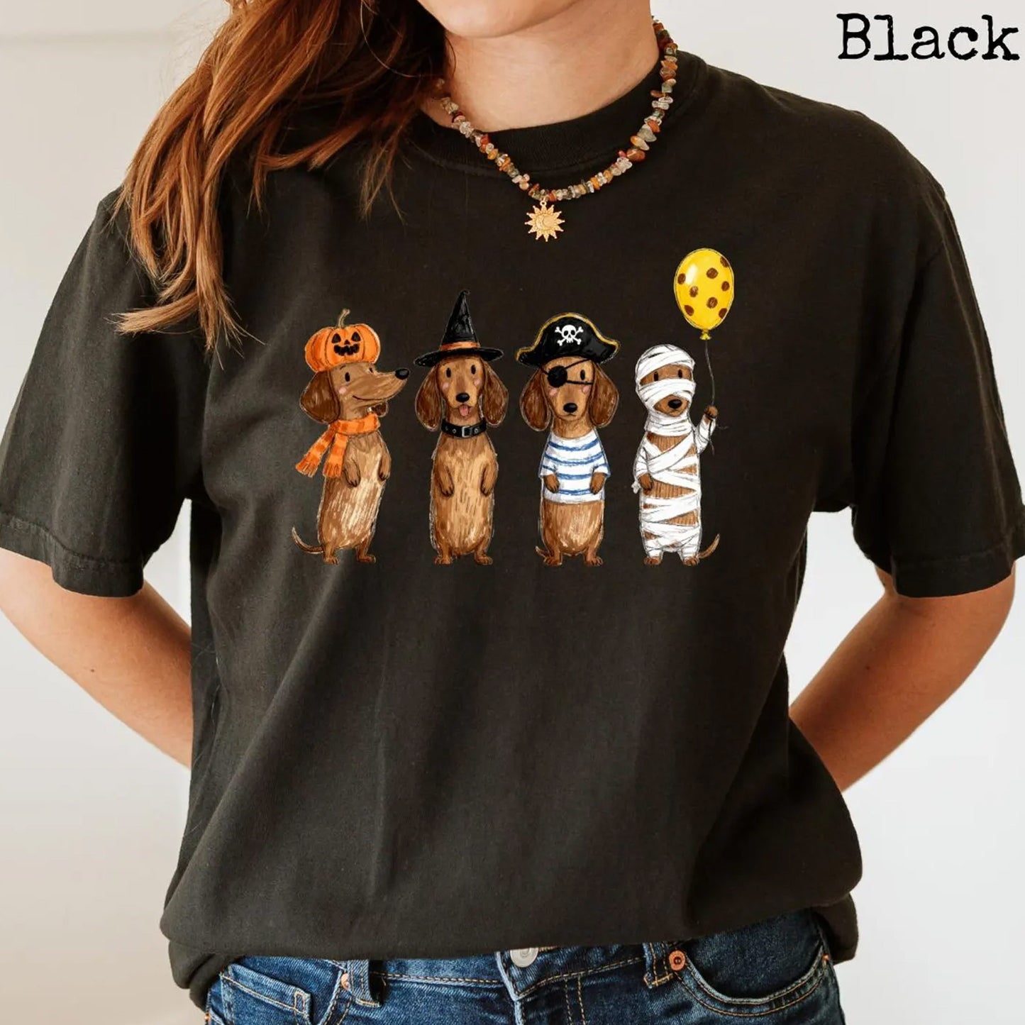Funny Weiner Dog Costume Halloween Tee
