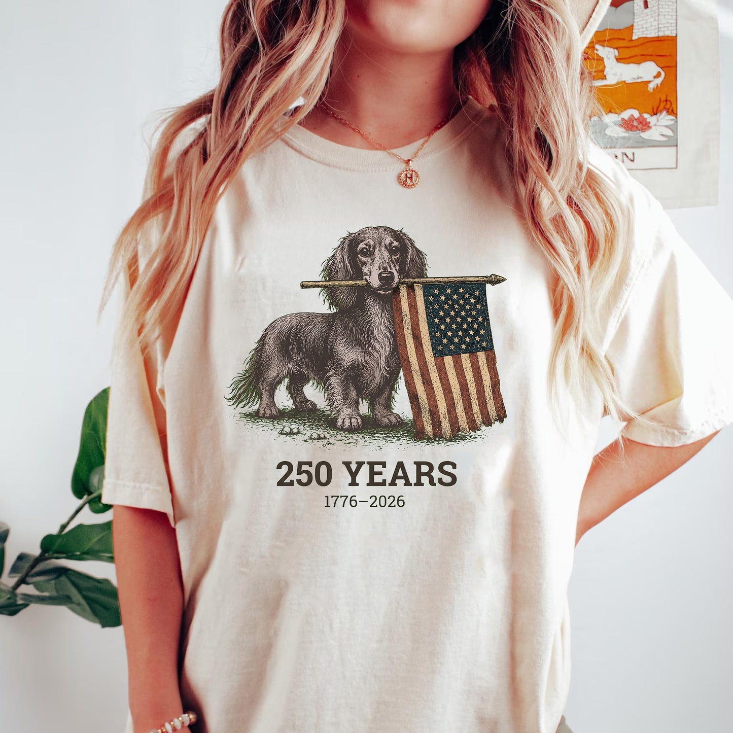 Patriotic Wiener Dog Tee, Vintage Weiner Dog Shirt