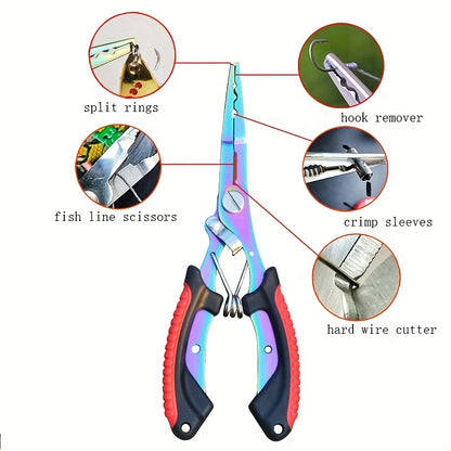 Manto™ Stainless Steel Fishing Pliers – Multi-Function Line Cutter & Split Ring Tool