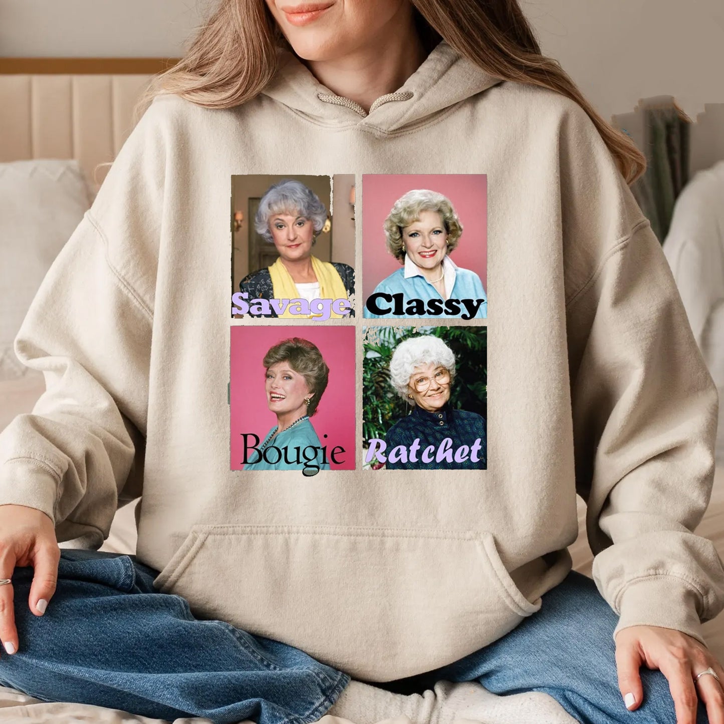 Golden Warhol Girls Sweatshirt, Retro Trendy Tee