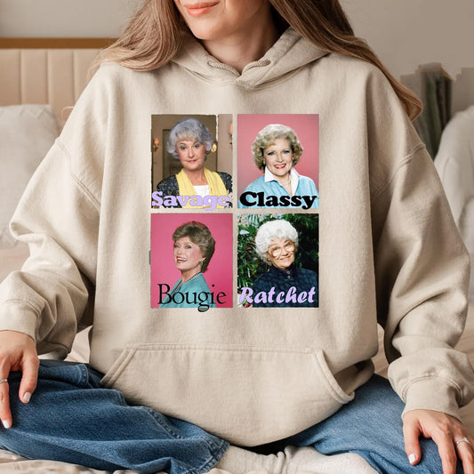 Golden Warhol Girls Sweatshirt, Retro Trendy Tee