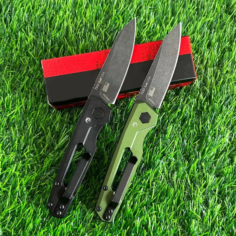 Manto™ Pocket Folding Knife – Aluminum Handle, Outdoor Camping & Utility Knife