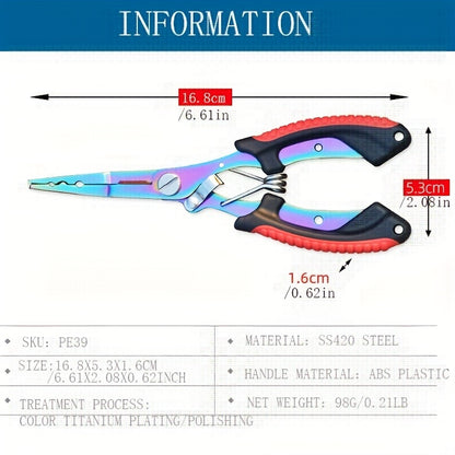 Manto™ Stainless Steel Fishing Pliers – Multi-Function Line Cutter & Split Ring Tool