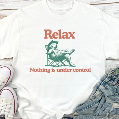 Relax Nothing Is Under Control Golden Retriever Tee