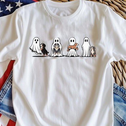 Bernese Mountain Dog Ghost Halloween Shirt, Spooky Ghost Dog TShirt