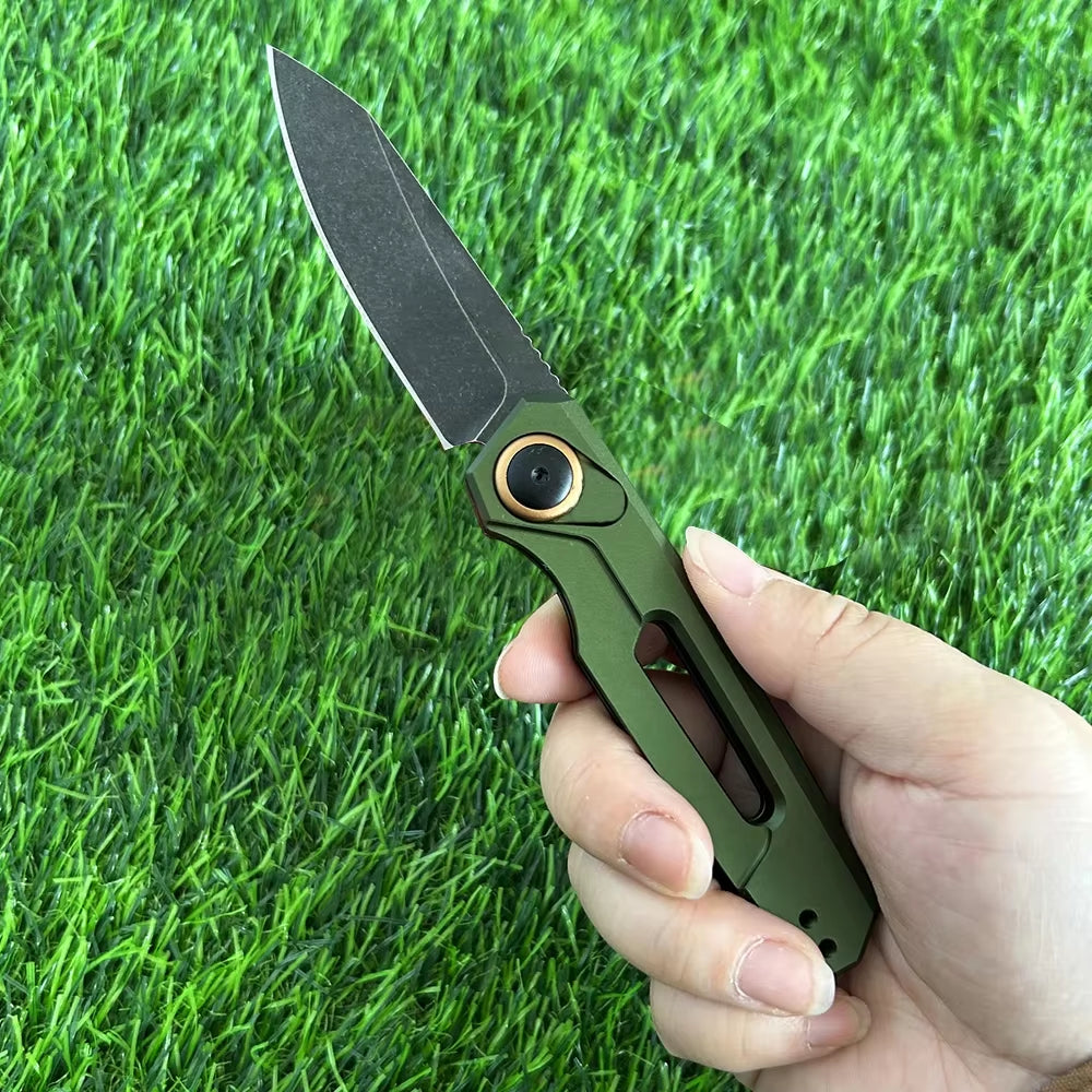 Manto™ Pocket Folding Knife – Aluminum Handle, Outdoor Camping & Utility Knife
