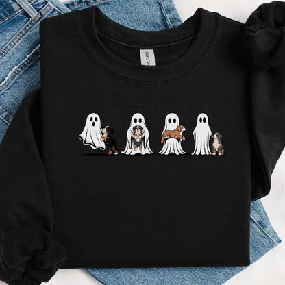 Bernese Mountain Dog Ghost Halloween Shirt, Spooky Ghost Dog TShirt