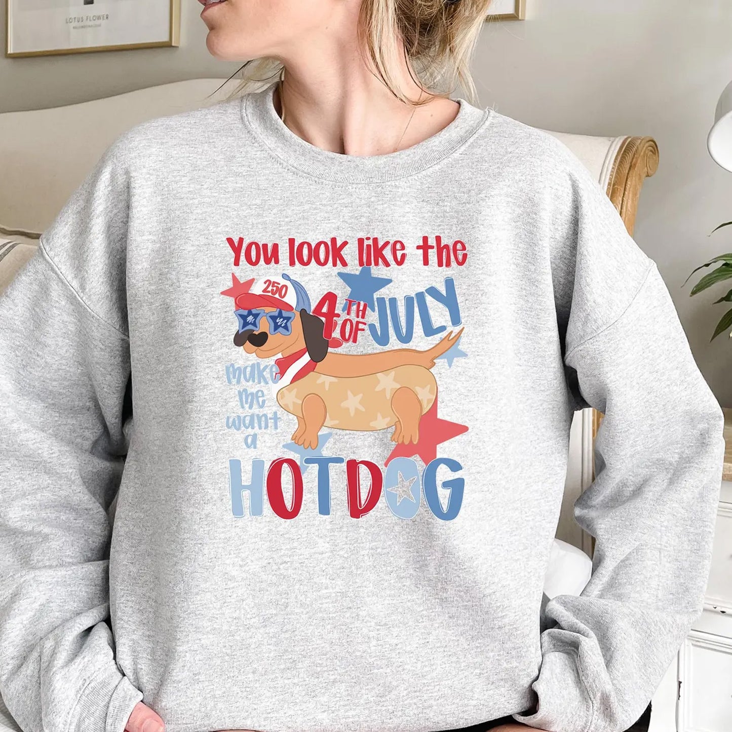 4th of July Shirt Make Me Want A Hot Dog Tee, Patriotic Dachshund Shirt