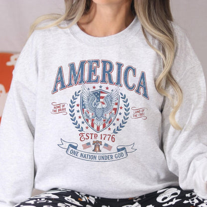 Vintage America Patriotic Eagle Shirt, USA Independence Day Tee