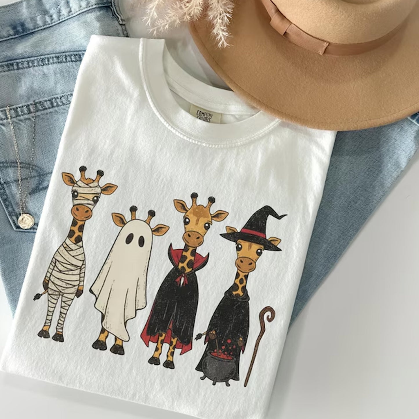 Giraffe Halloween Shirt, Funny Giraffe Boo Tee