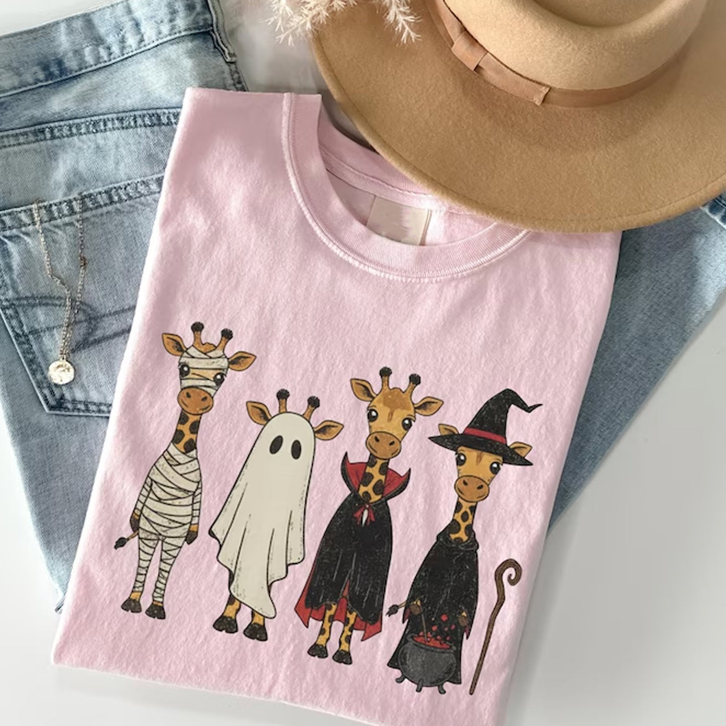 Giraffe Halloween Shirt, Funny Giraffe Boo Tee