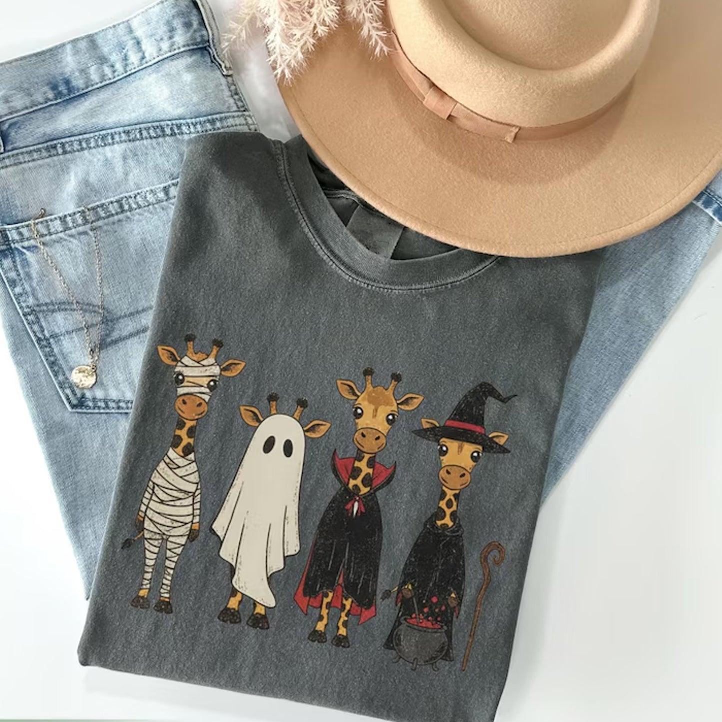 Giraffe Halloween Shirt, Funny Giraffe Boo Tee