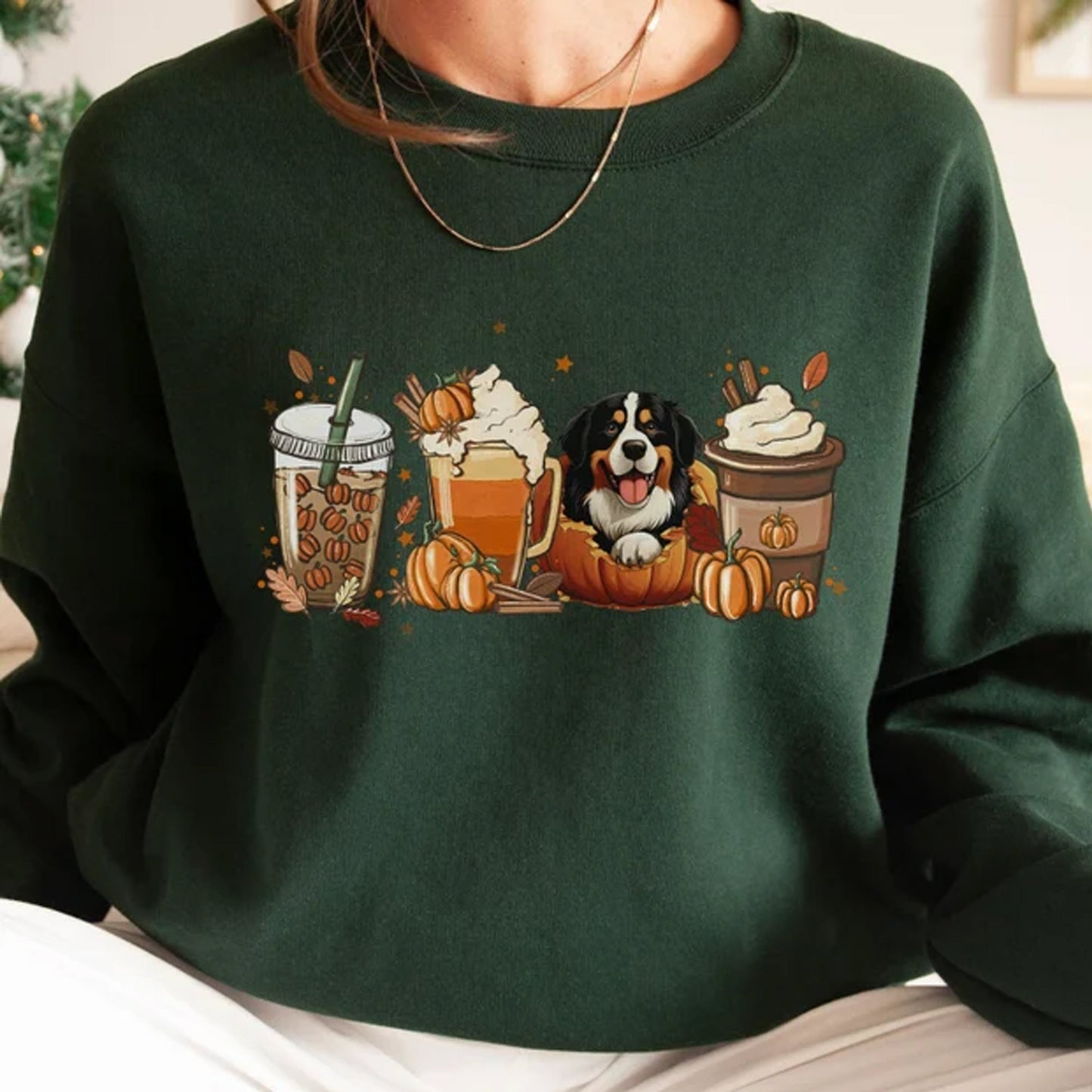 Dogs Bernese Mountain Dogs Fall Halloween Shirt Gift