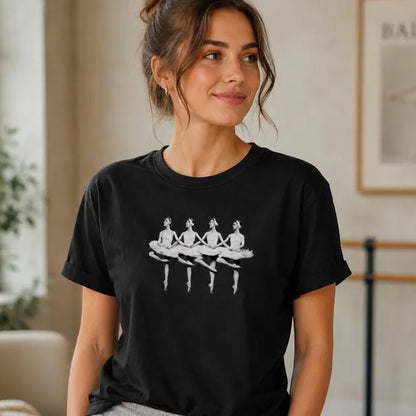Minimalist Swan Lake Ballet Shirt, Four Ballerinas Tee, Dance Lover Sweatshirt