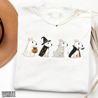 Bull Terrier Halloween T-Shirt, Trick or Treat Dog Shirt