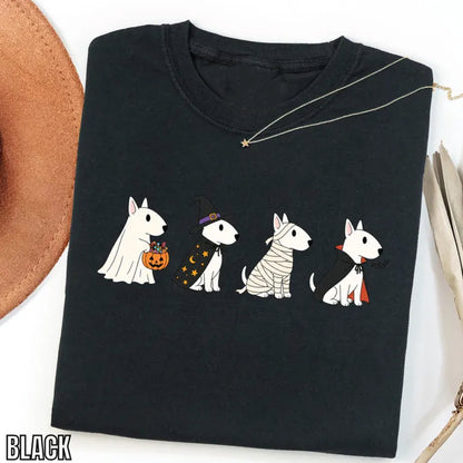 Bull Terrier Halloween T-Shirt, Trick or Treat Dog Shirt