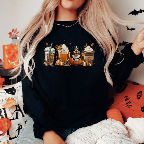 Dogs Bernese Mountain Dogs Fall Halloween Shirt Gift