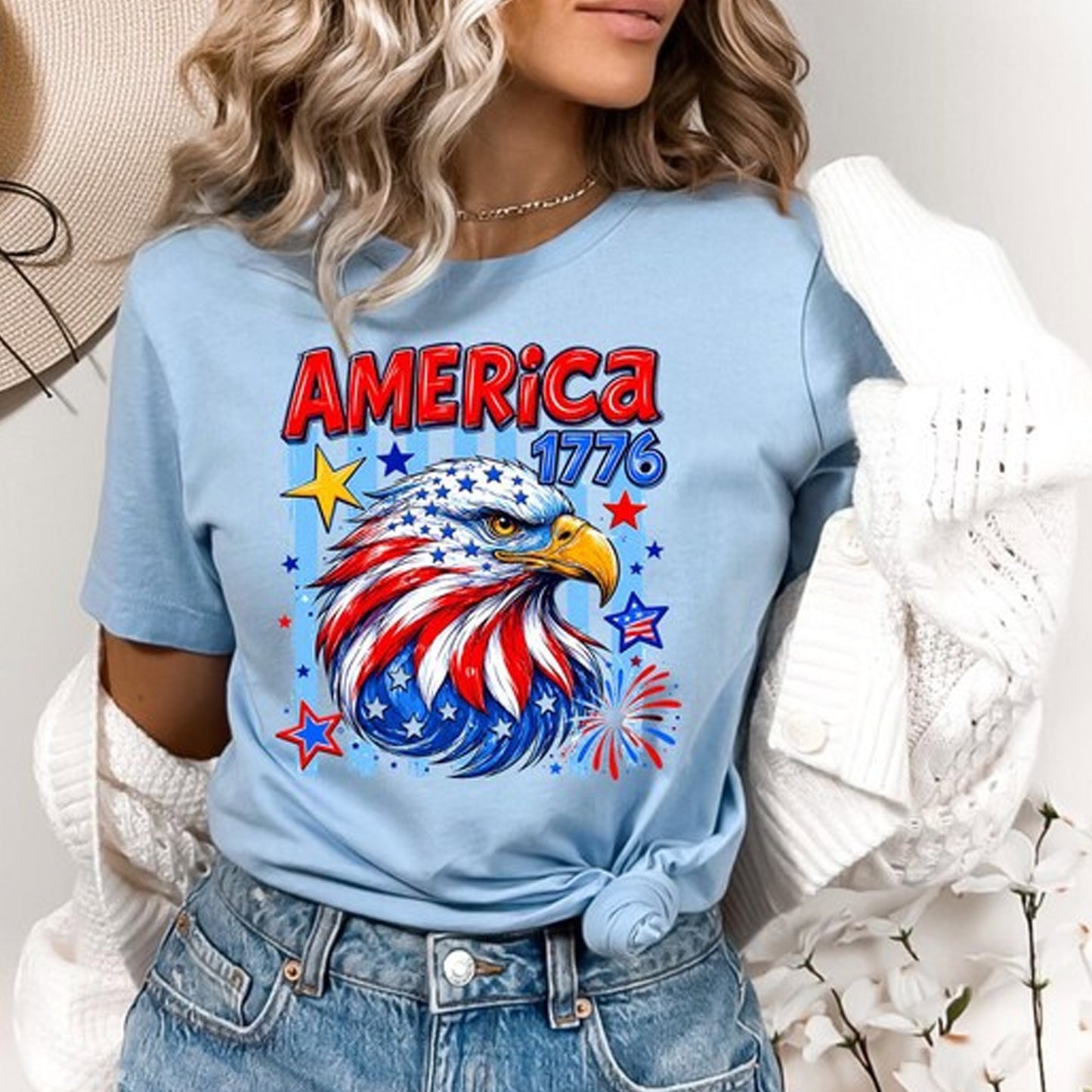 America 250th Anniversary Eagle July 4th Shirt, America 1776 Fourth Of July Tee