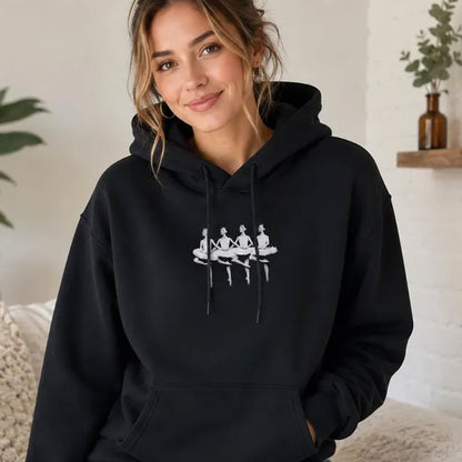 Minimalist Swan Lake Ballet Shirt, Four Ballerinas Tee, Dance Lover Sweatshirt