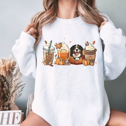 Dogs Bernese Mountain Dogs Fall Halloween Shirt Gift