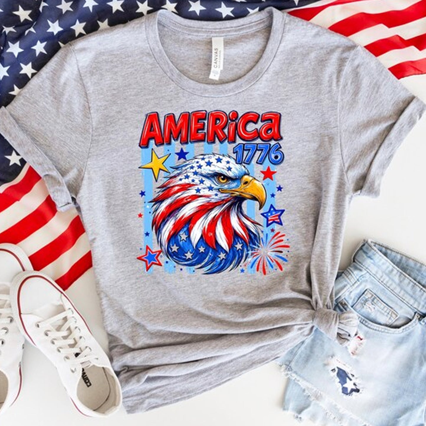 America 250th Anniversary Eagle July 4th Shirt, America 1776 Fourth Of July Tee