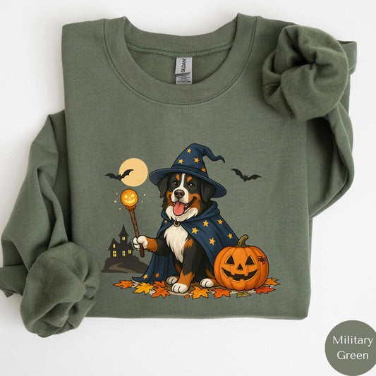 Bernese Mountain Dog Halloween Sweatshirt, Halloween Sweater