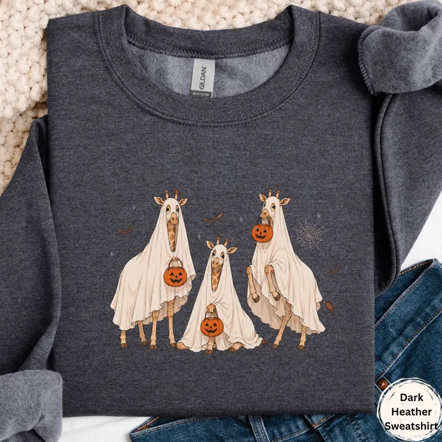 Giraffe Boo Halloween Shirt, Giraffe Ghost Shirt, Spooky Giraffe Tee