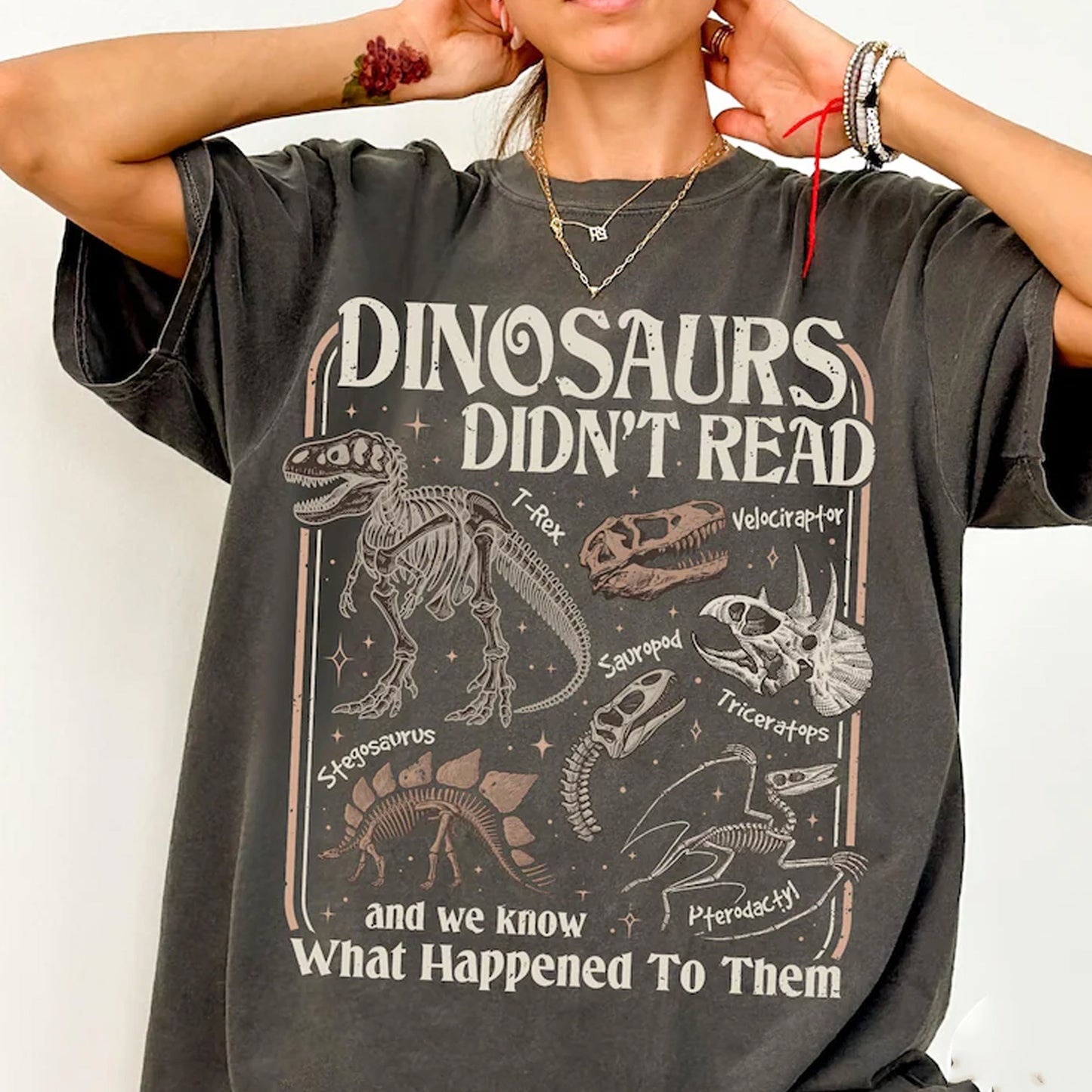 Dinosaurs Didn't Read Shirt, Funny Book Lover Sweatshirt