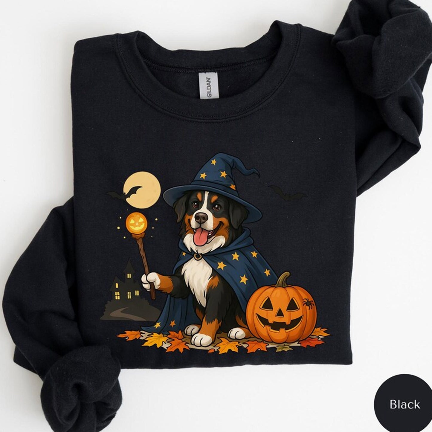 Bernese Mountain Dog Halloween Sweatshirt, Halloween Sweater