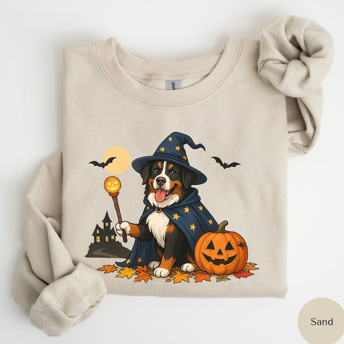 Bernese Mountain Dog Halloween Sweatshirt, Halloween Sweater