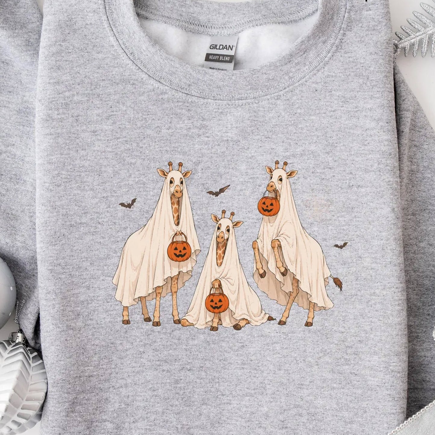 Giraffe Boo Halloween Shirt, Giraffe Ghost Shirt, Spooky Giraffe Tee