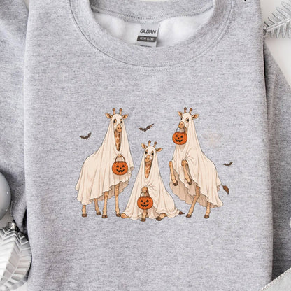 Giraffe Boo Halloween Shirt, Giraffe Ghost Shirt, Spooky Giraffe Tee