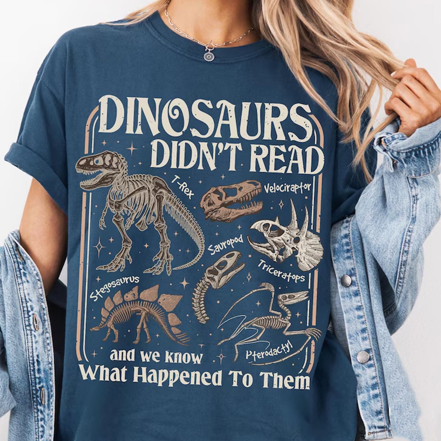 Dinosaurs Didn't Read Shirt, Funny Book Lover Sweatshirt