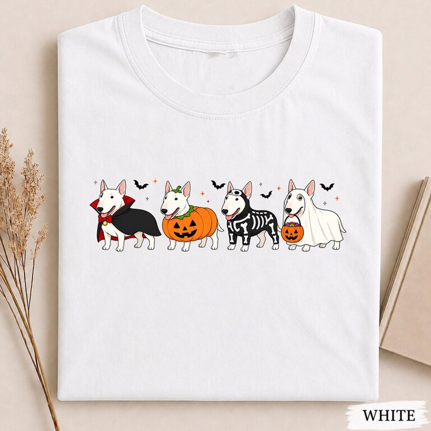 Halloween Bull Terrier Shirt, Cute Bull Terrier Tee