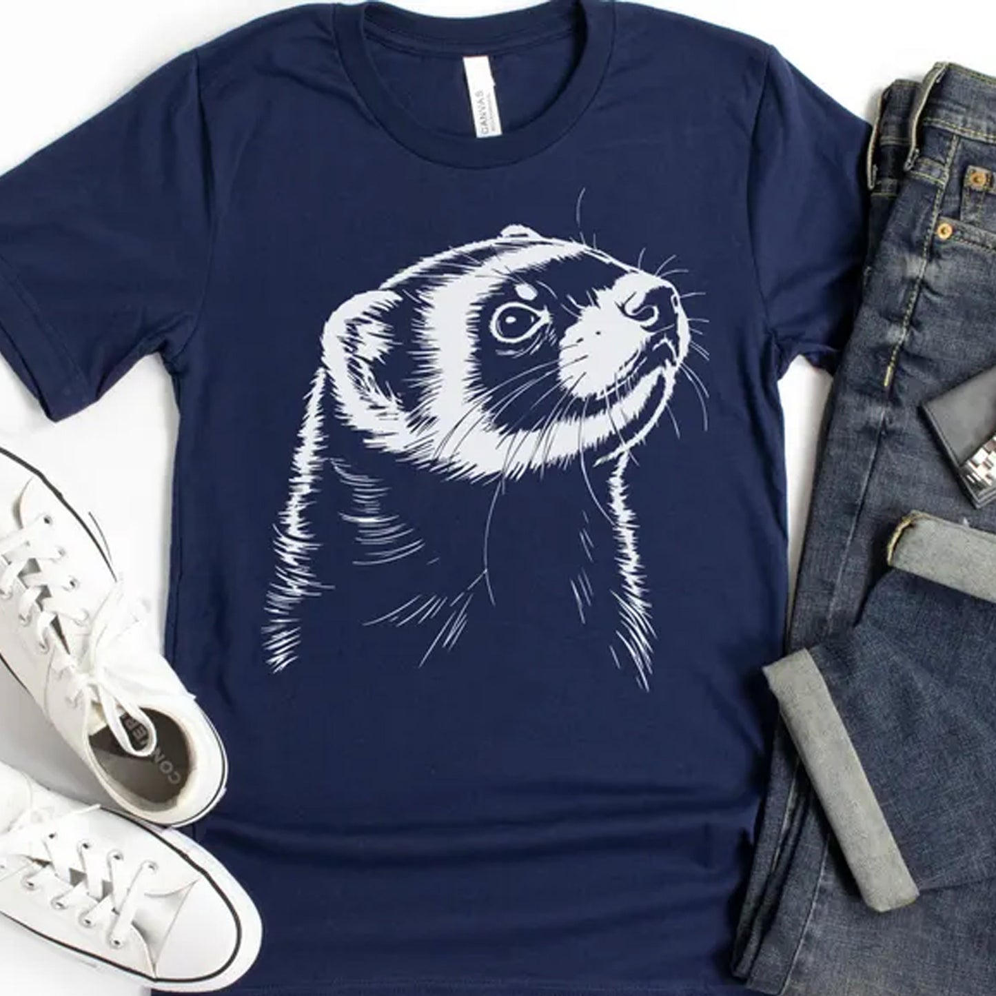 Ferret Shirt, Cute Pet Ferret T-Shirt, Small Animal Lover Tee