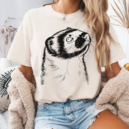Ferret Shirt, Cute Pet Ferret T-Shirt, Small Animal Lover Tee
