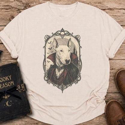 Vampire Bull Terrier Portrait, Vintage Dog Photo Tee