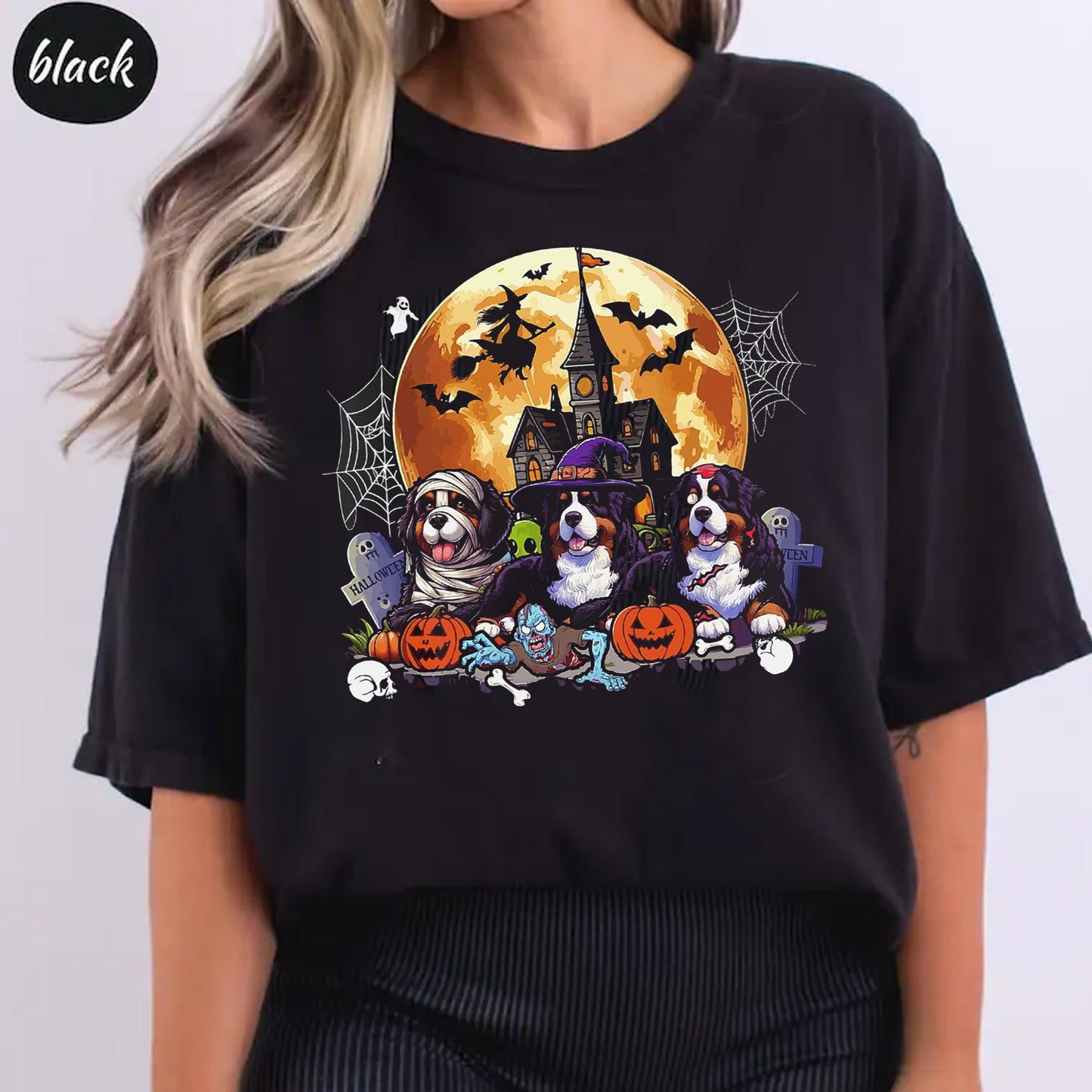 Halloween Bernese Pumpkin Trick or Treat Crewneck