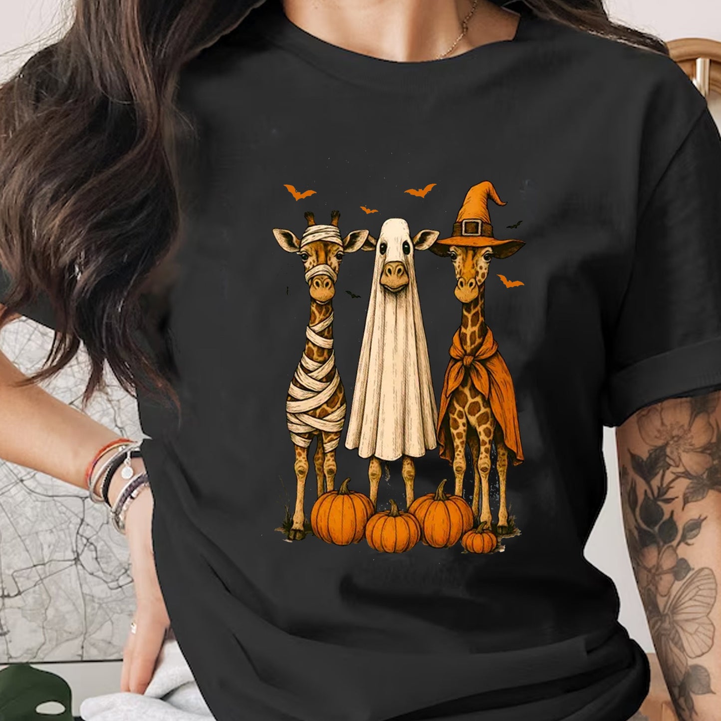 Boo Giraffe Halloween Shirt, Giraffe Lovers Gift