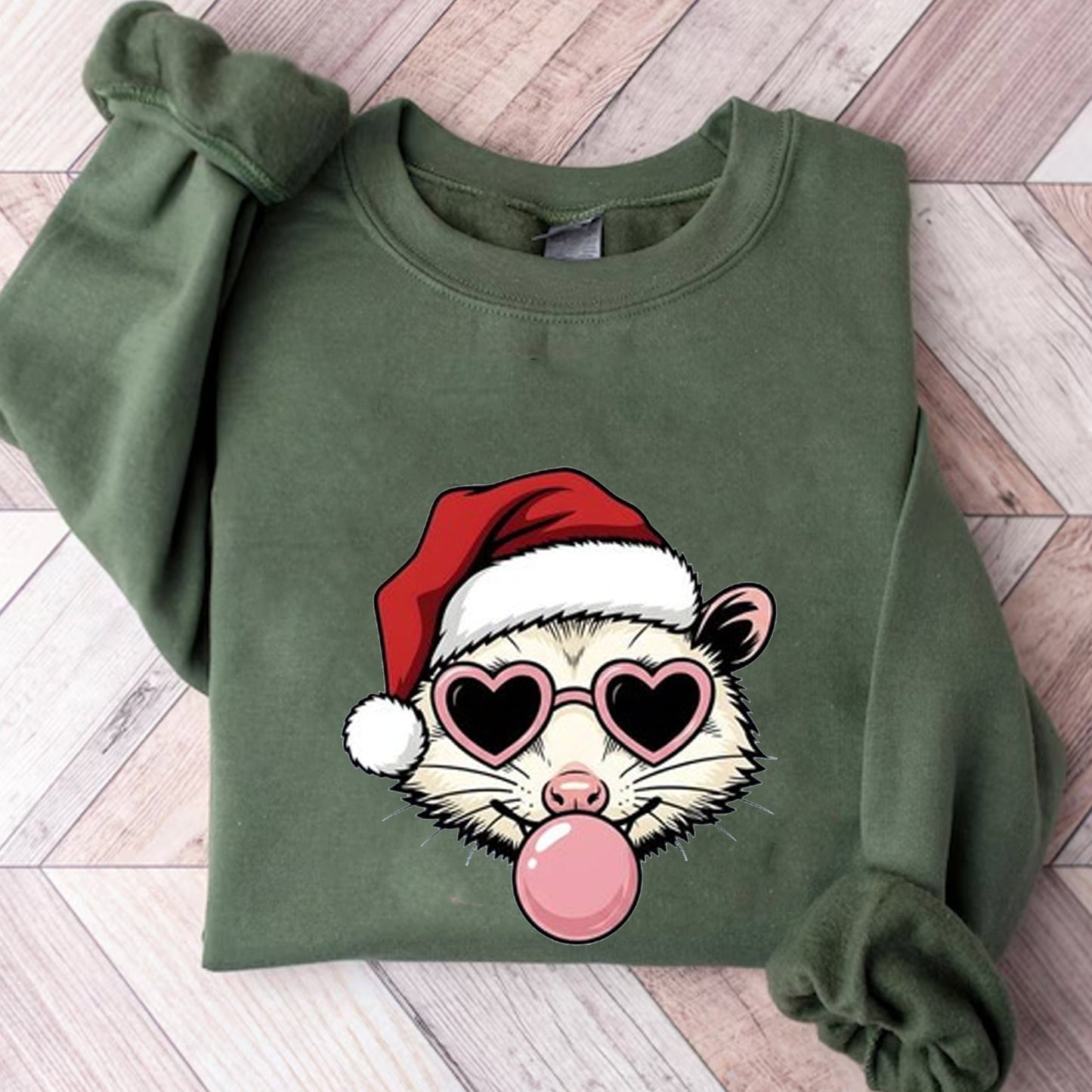 Ferret Xmas Hat Shirt Christmas Nature Gift Women Animated Tee
