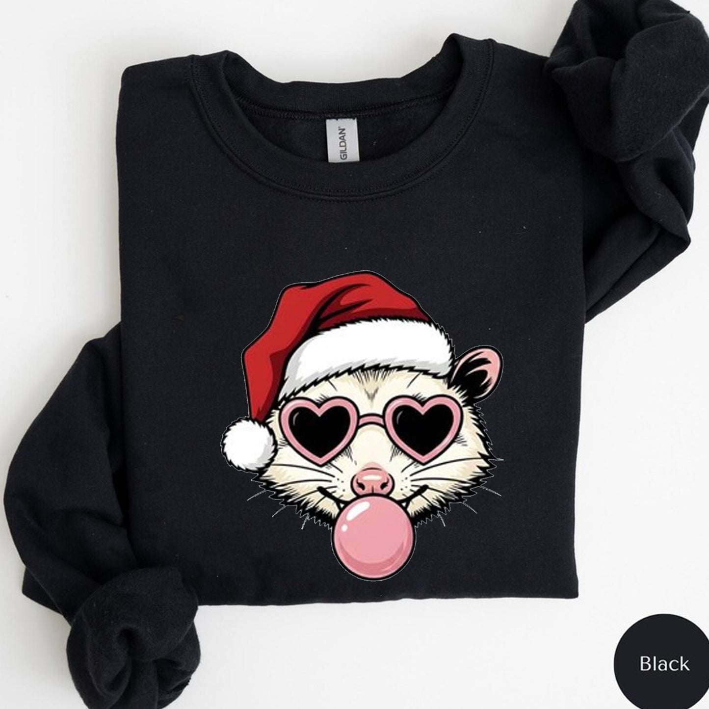 Ferret Xmas Hat Shirt Christmas Nature Gift Women Animated Tee