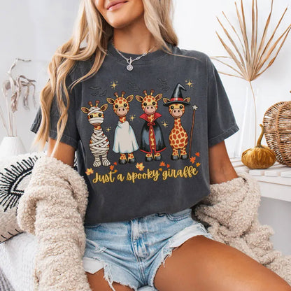 Giraffe Halloween Shirt, Giraffe Boo Shirt, Trick or Treat Spooky Tee