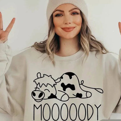 Cow Crewneck, Funny Cow Sweatshirts, Funny Farm Tee