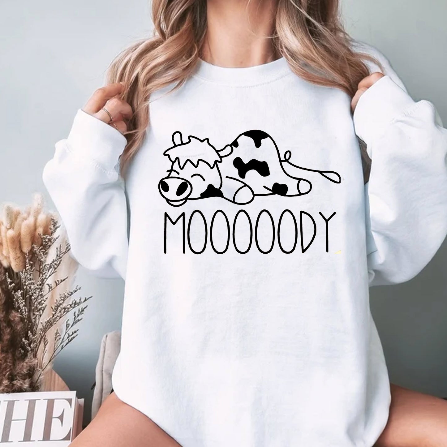 Cow Crewneck, Funny Cow Sweatshirts, Funny Farm Tee