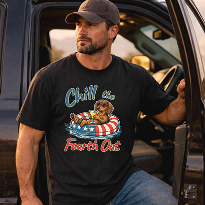 Dachshund Fourth Shirt Vintage Patriotic Dog Gift Tee