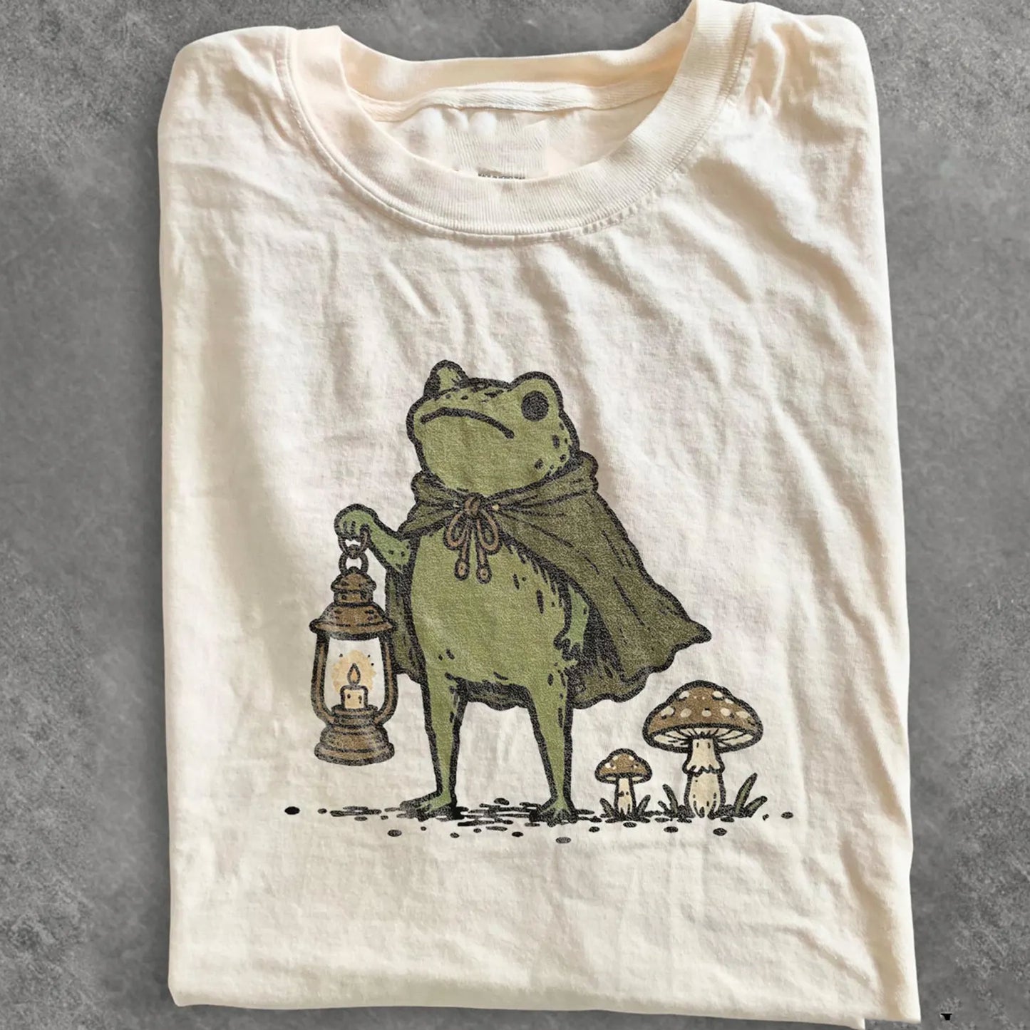 Retro Adventure Frog Tee, Woodland Fantasy Nature Shirt