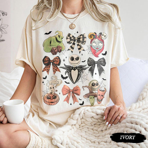 Retro Coquette Nightmare Before Christmas Shirt, Jack Skellington Halloween Tee